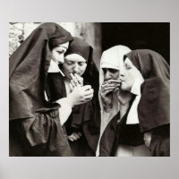 Nonnes fument Photographie vintage