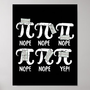 Poster Nope Pi Day Drôle Masque Visage Enseignant Quaran 