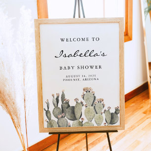 Poster Norah - Baby shower de Cactus de Prickly de Bohême