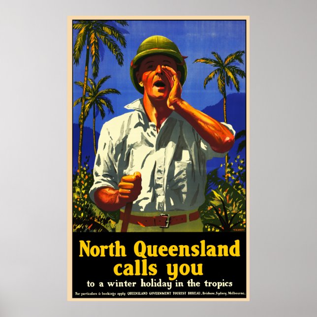 Poster Nord du Queensland Appel Vintage (Devant)