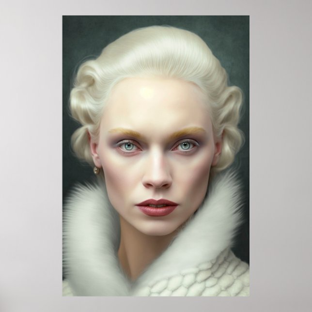 Poster Nordic Woman Portrait Airbrush (Devant)