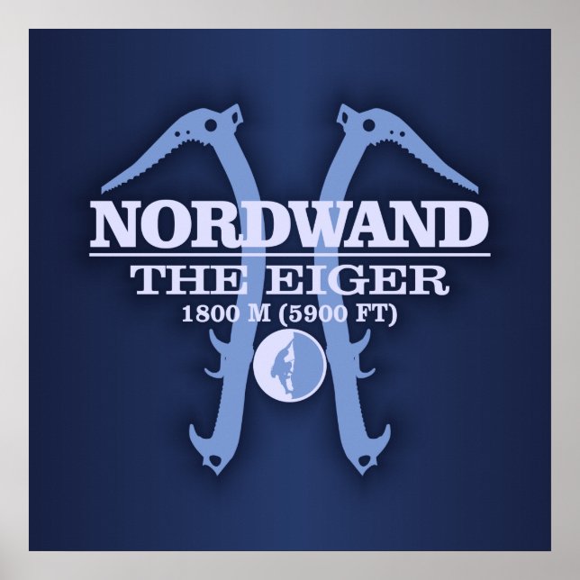 Poster Nordwand "L'Eiger" (Devant)