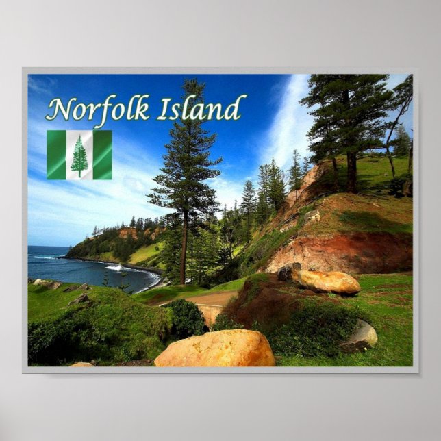 Poster Norfolk Island - Panorama - (Devant)