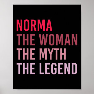 Poster Norma La Femme Mythe Légende Nom personnalisé Birt