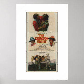 Poster Norman Fil Co. présente l'affiche crâne Crimson