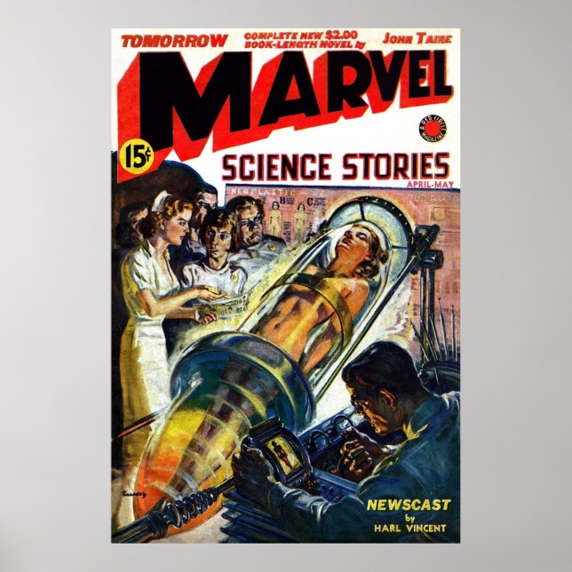 Poster Norman Saunders couverture de Marvel Science Stori (Devant)