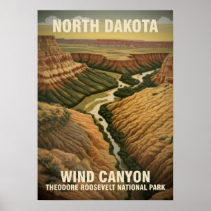 Poster North Dakota Theodore Roosevelt National Park V01