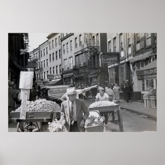 Poster North End, Boston, 1940 (Devant)