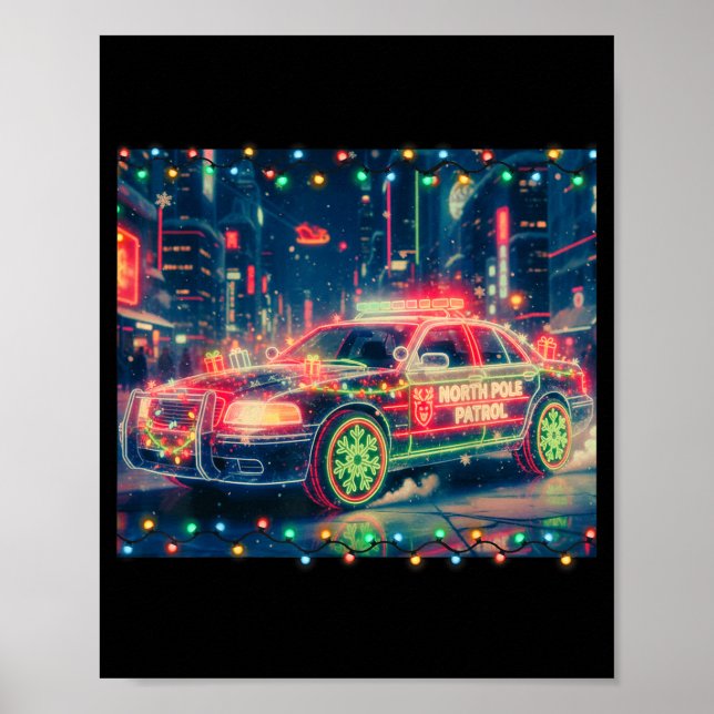 Poster North Le Patrol Christmas Car Tee  (Devant)