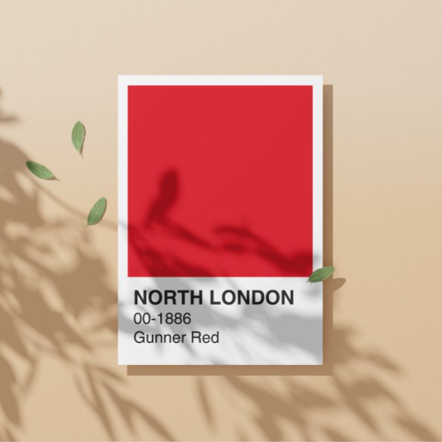 Poster North London Gunner Red - Bordure blanche (Créateur téléchargé)