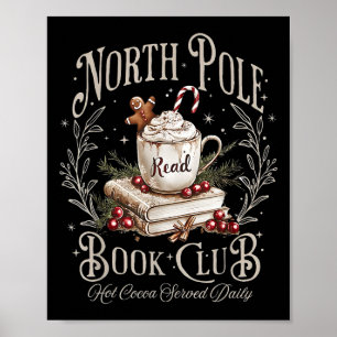 Poster North Pôle Book Club Noël Livres de Noël