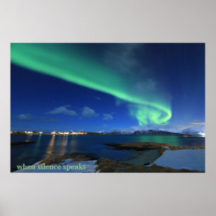 Poster Northern Light avec citation