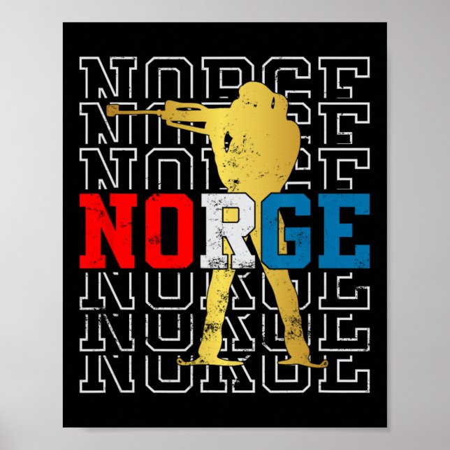 Poster Norvège Biathlon Norge Original (Devant)