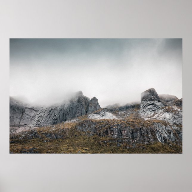 Poster Norvège Lofoten Paysage Photo (Devant)