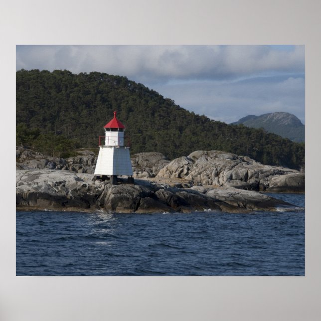 Poster Norvège, Stavanger. Vues le long de Lysefjord. (Devant)