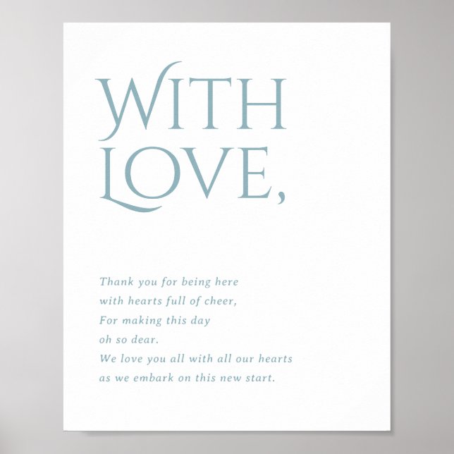 Poster Norwich Mariage Merci pour assister au panneau (Devant)