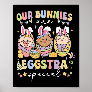 Poster Nos Bunnies Sont Eggstra Special Labs Livraison Nu