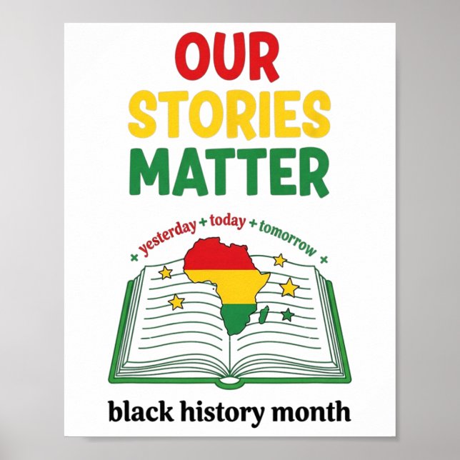 Poster Nos Histoires Problème Mois de l'histoire des Noir (Devant)
