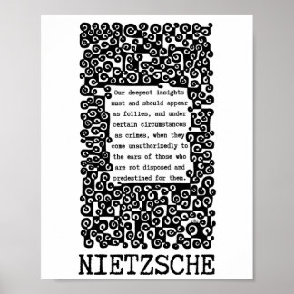 Poster Nos INSIGHTS les plus profonds citation de Nietzsc