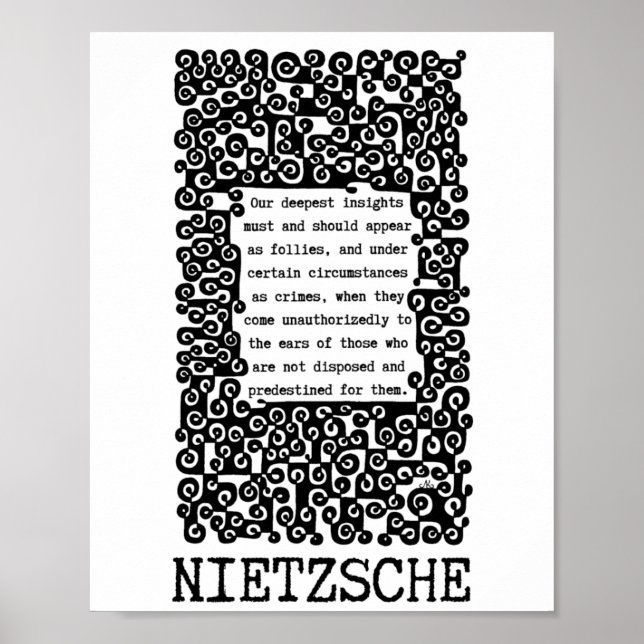 Poster Nos INSIGHTS les plus profonds citation de Nietzsc (Devant)