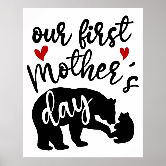 Poster Nos premiers Coeurs de la Fête des mères Mama Bear (Devant)