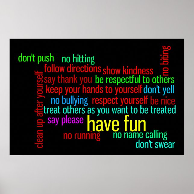 Poster Nos règles de famille (Devant)