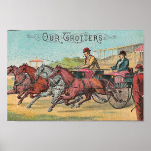 Poster Nos Trotters Vintage Horse Racing