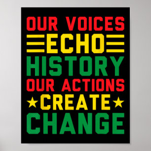 Poster Nos voix font écho à l'histoire Nos actions Mois d