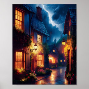 Poster Nostalgie baisée par la pluie