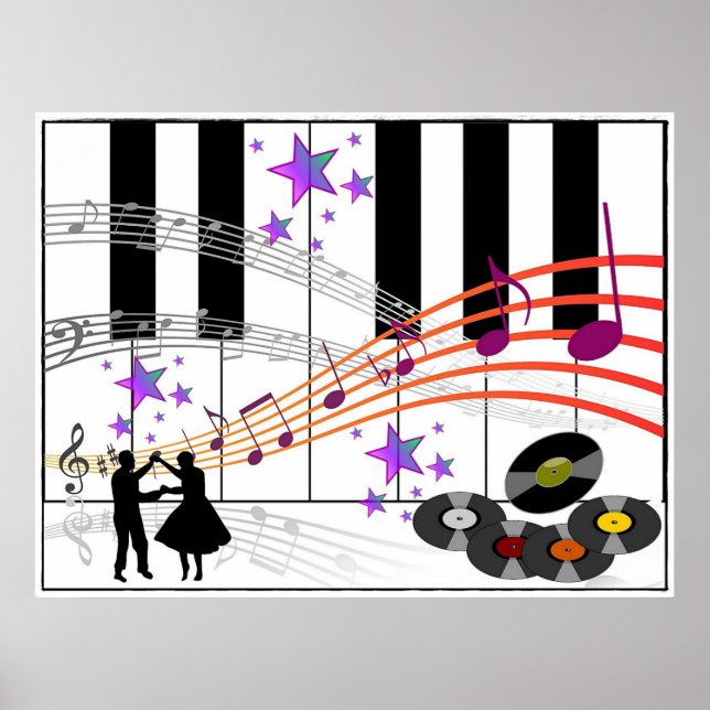 Poster Nostalgie du sock Hop (Devant)