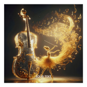 Poster Notes de danse Imaginaire Cute Cello