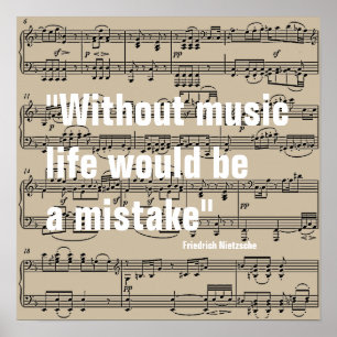 Poster notes de musique avec devis