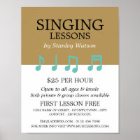 Notes de musique, leçons de vocalisme publicité