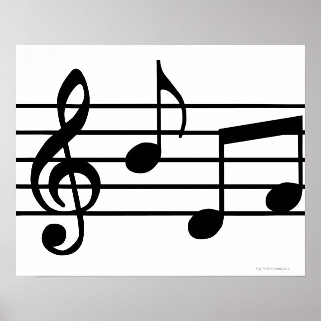 Poster Notes musicales (Devant)