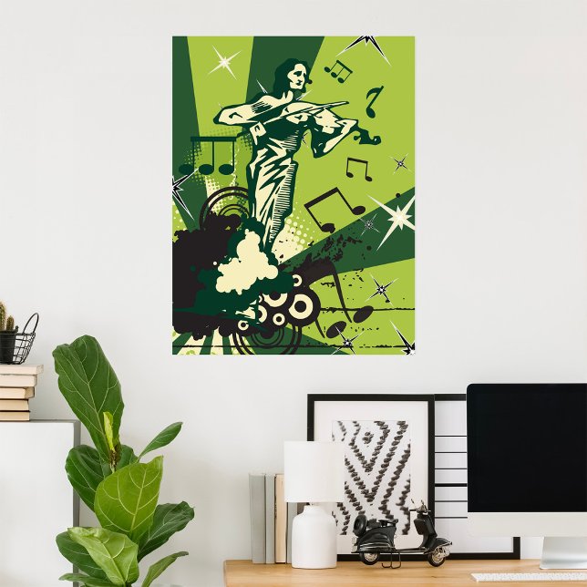 Poster Notes musicales du violon (Créateur téléchargé)