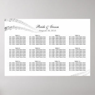 Poster Notes musicales Élégantes Graphique de siège Maria