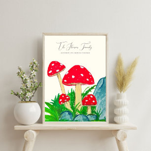 Poster Notre Arbre Généalogique – Champignon Personnalisé