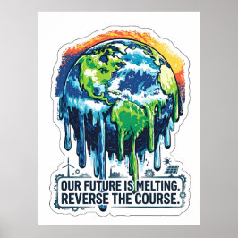 Poster Notre avenir fond | Sensibilisation au réchauffeme