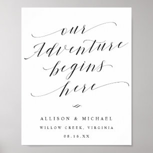 Poster Notre aventure commence ici Script Mariage Sign