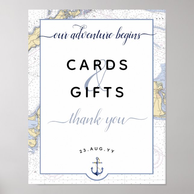 Poster Notre aventure commence | Martha's Vineyard Mariag (Devant)