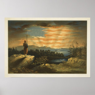 Poster Notre bannière soutenue par ciel