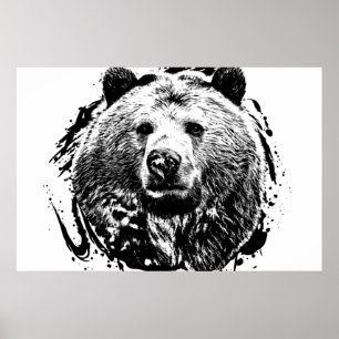 Poster Notre Brun Animal Forêt Sauvage Jungle Nature Mond