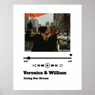 Poster Notre Chanson D'Amour Personnalisée Chanson