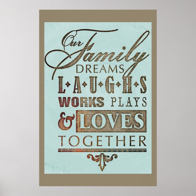 Poster Notre Citation Famille Inspirationnelle (Devant)