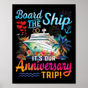 Poster Notre croisière d'anniversaire de mariage couple c