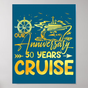 Poster Notre croisière pour notre 50e anniversaire de mar