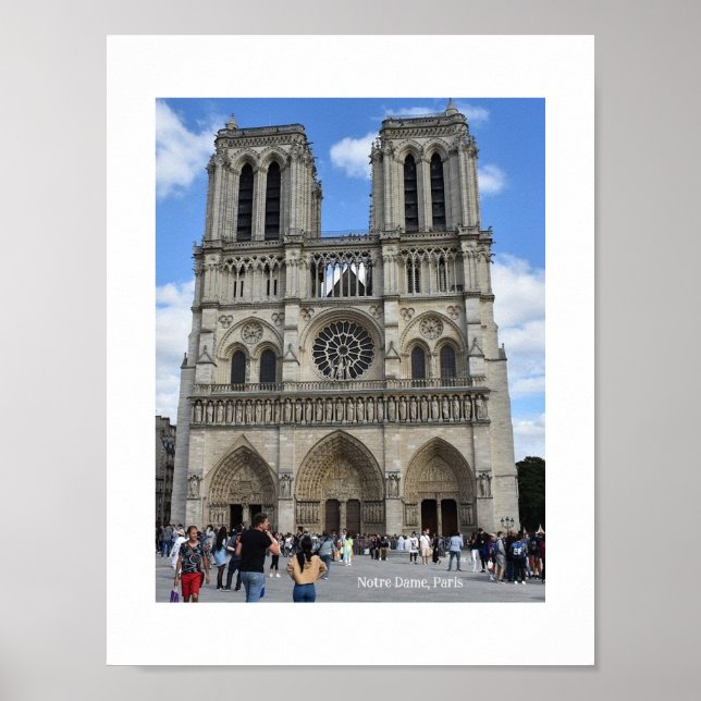 Poster Notre Dame Cathedral, Paris, France (Devant)