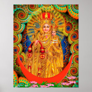 POSTER NOTRE DAME DE BONNE SANTÉ PATRON DE L'INDE