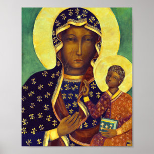 Poster Notre dame de Czestochowa Black Madonna Icon Polog