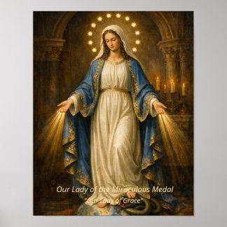 Poster Notre-Dame de Grâce - Médaille Miraculeuse Art Pri